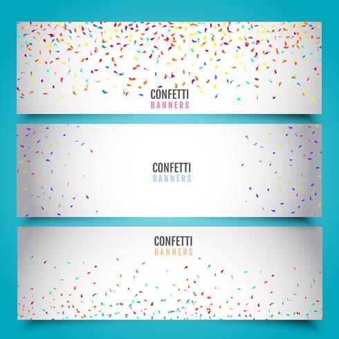 Confetti banners vector