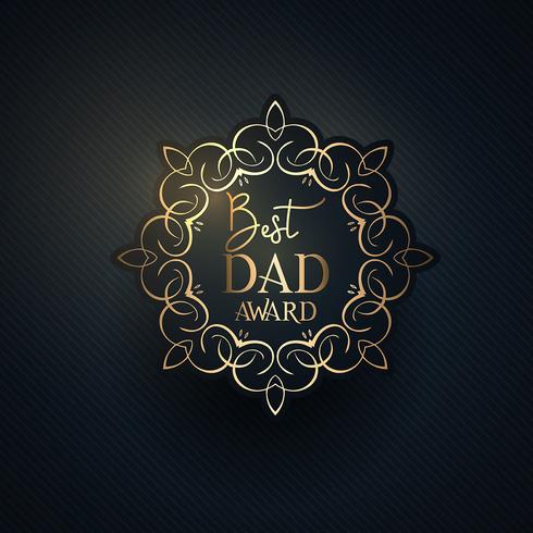 Best dad award background  vector