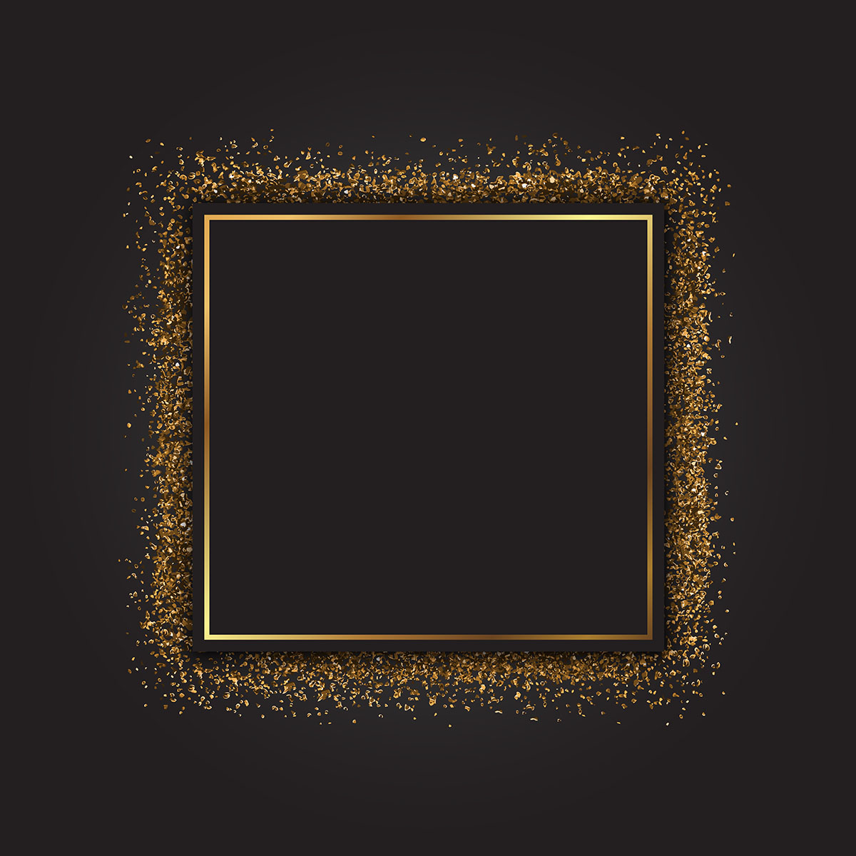 Gold glitter frame 204517 Vector Art at Vecteezy