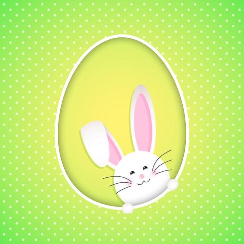 Fondo lindo conejito de Pascua vector