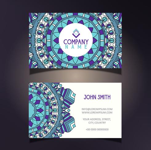 Mandala business card  vector