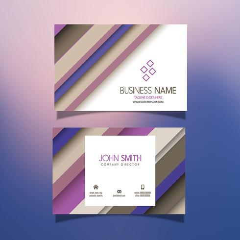 Business card with striped design vector