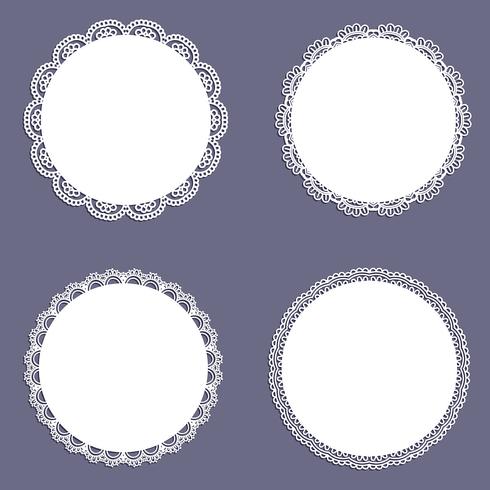 Lace style backgrounds  vector