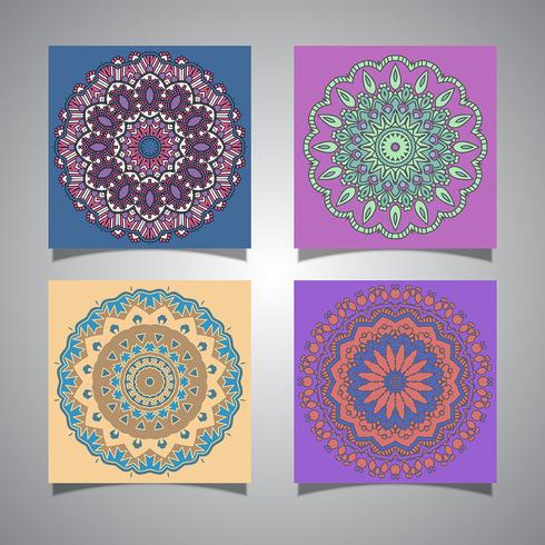 Collection of mandala designs vector