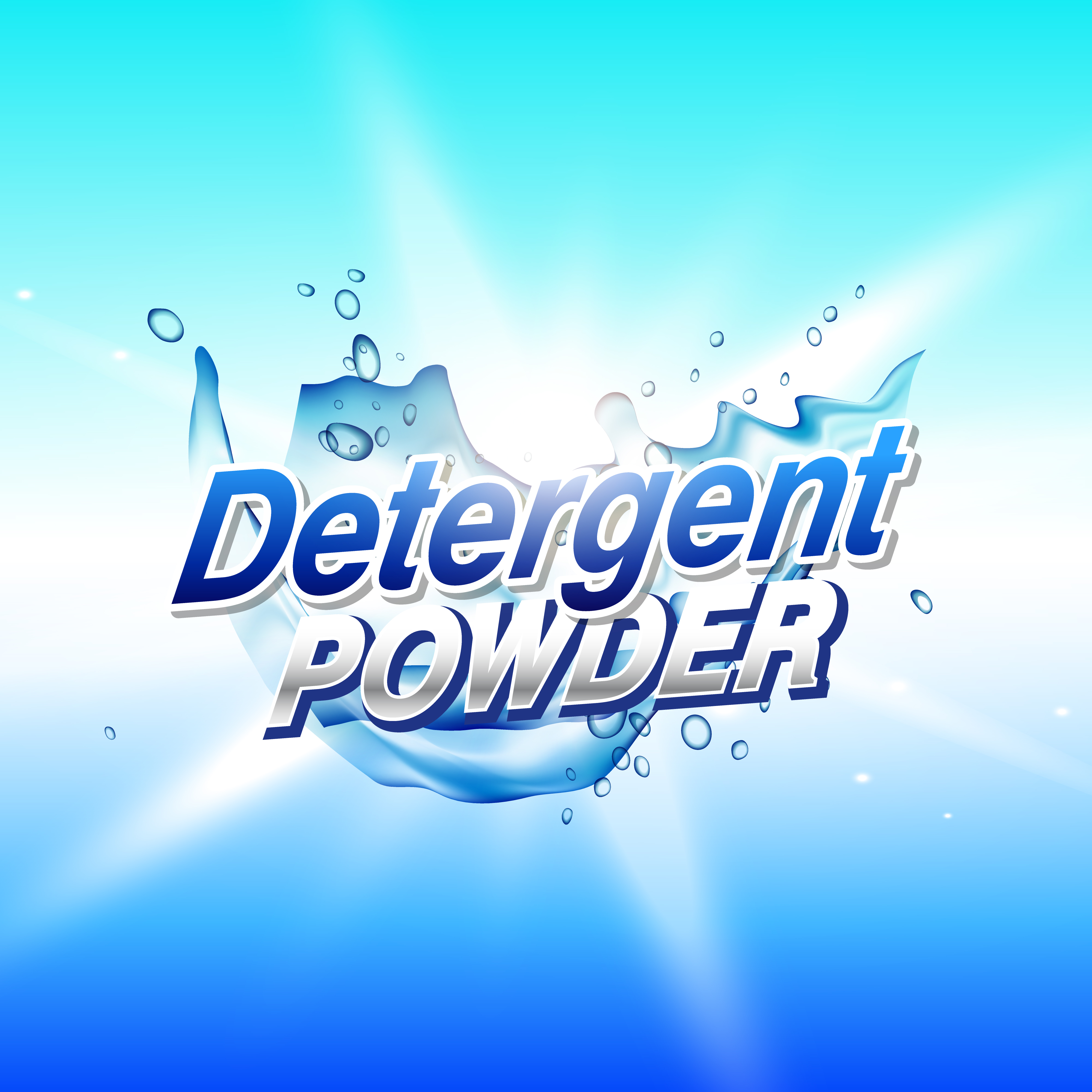 detergent powder cleaning product packaging concept design templ