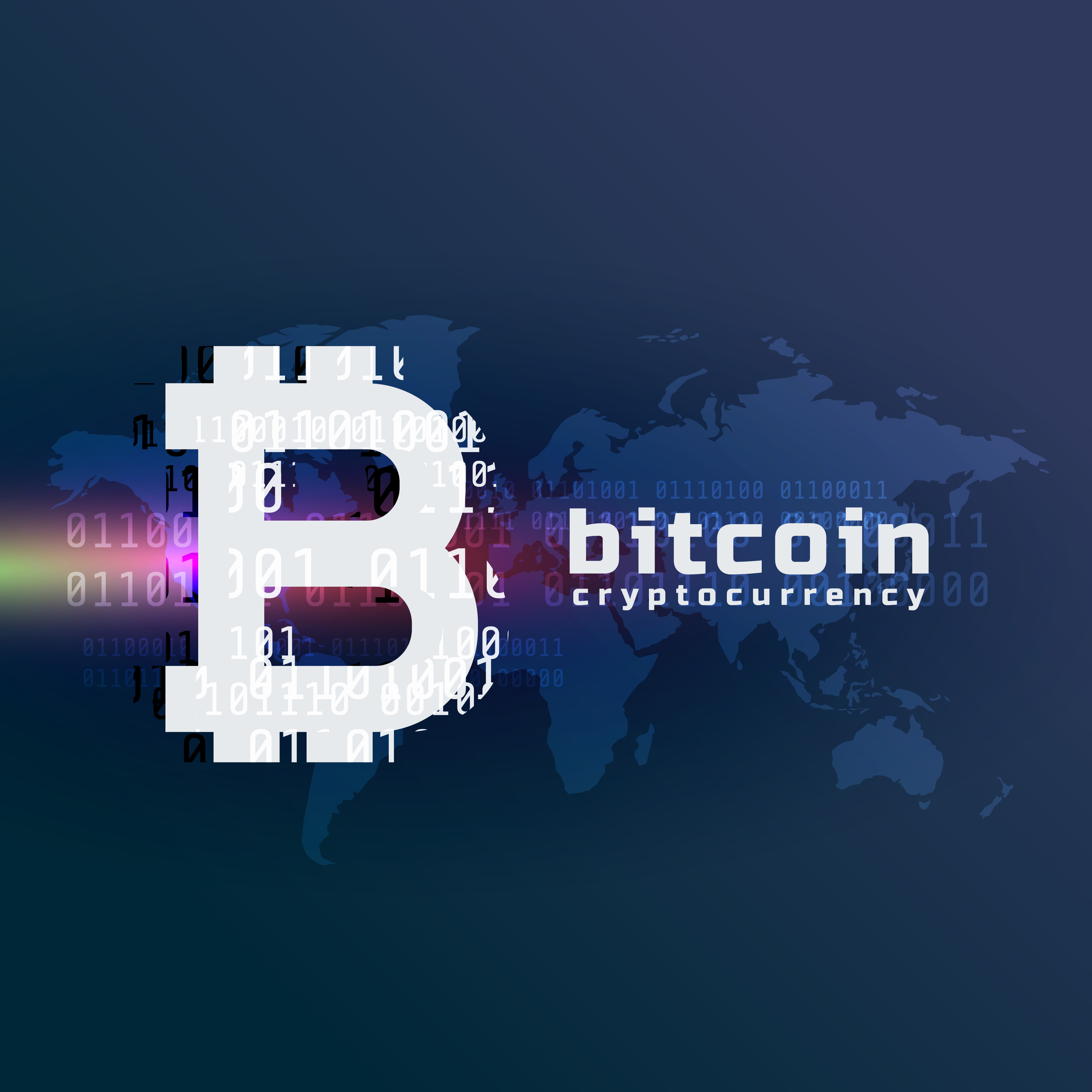 crypto bitcoin currency symbol vector background - Download Free Vector