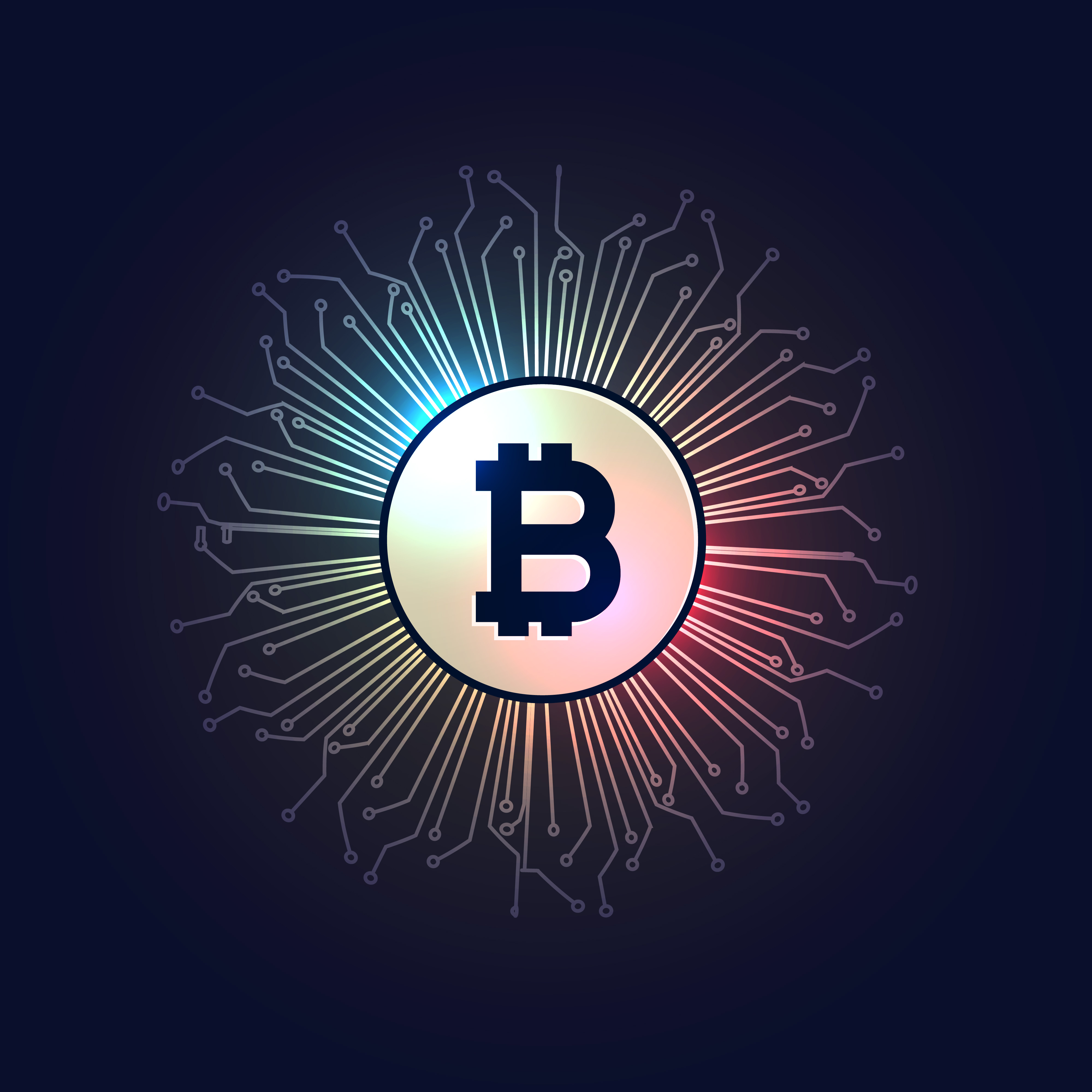 bitcoins digital currency technology style background ...