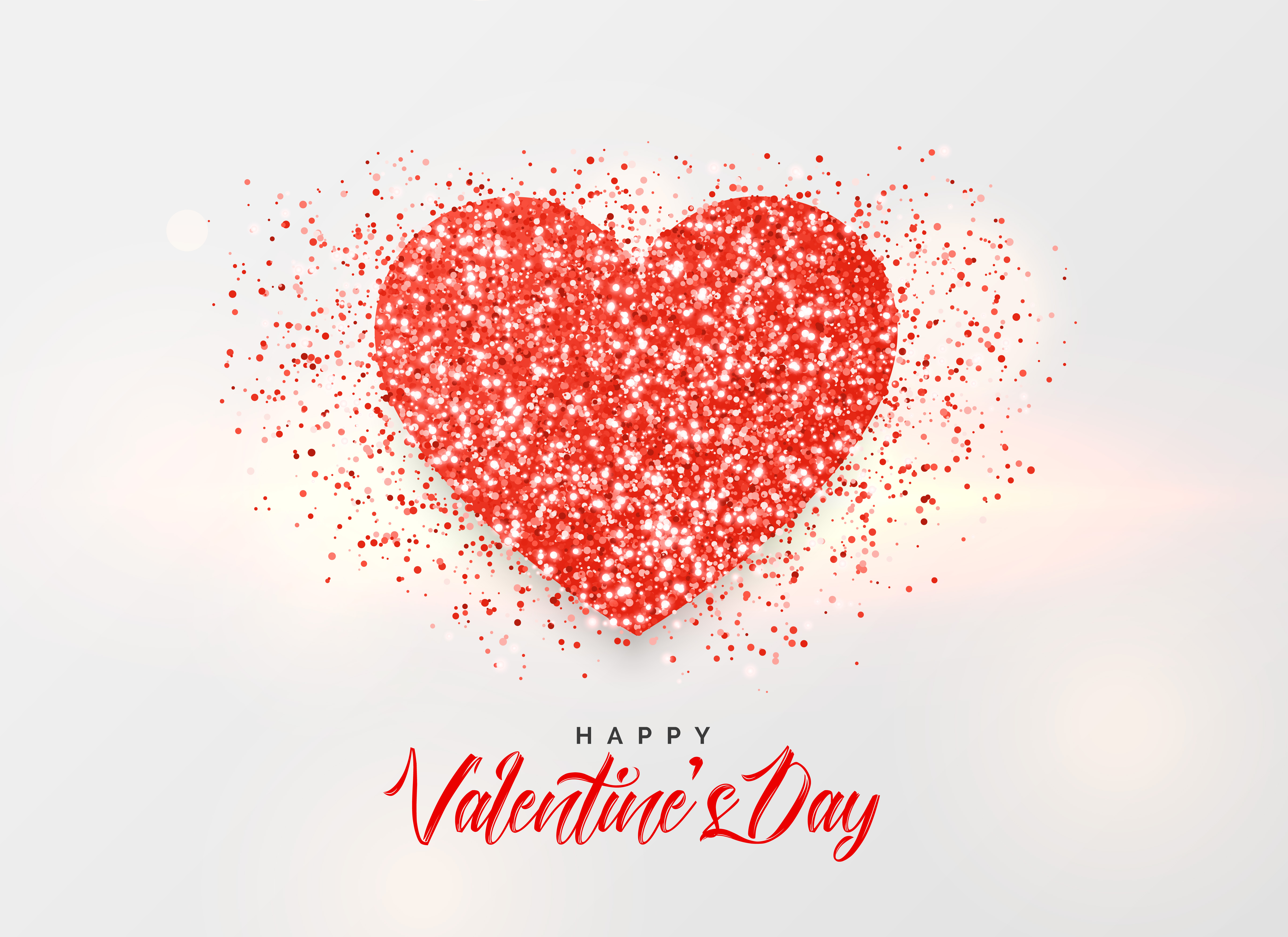valentine's day background with glitter heart design Download Free