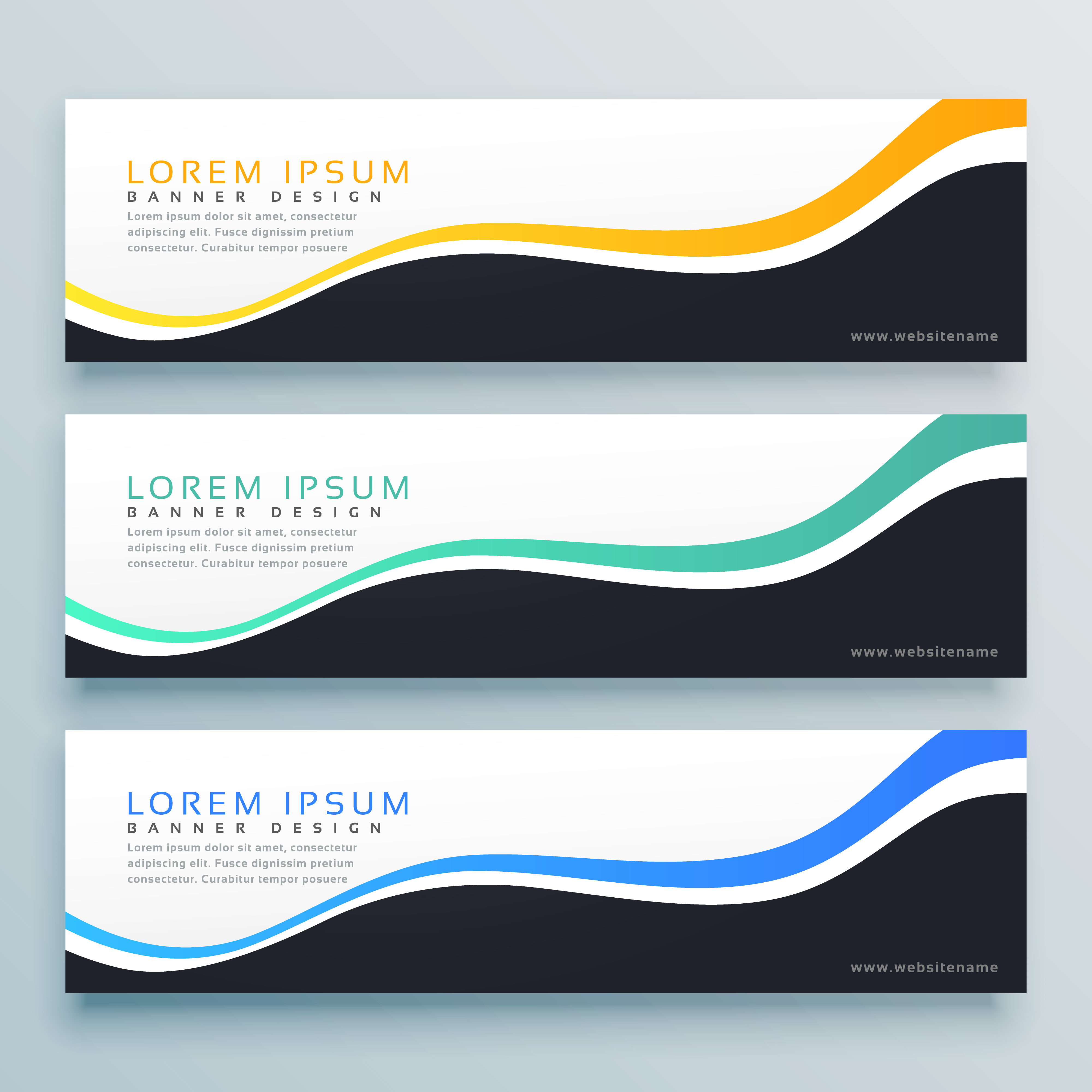 abstract wavy banner design background. website header concept ...