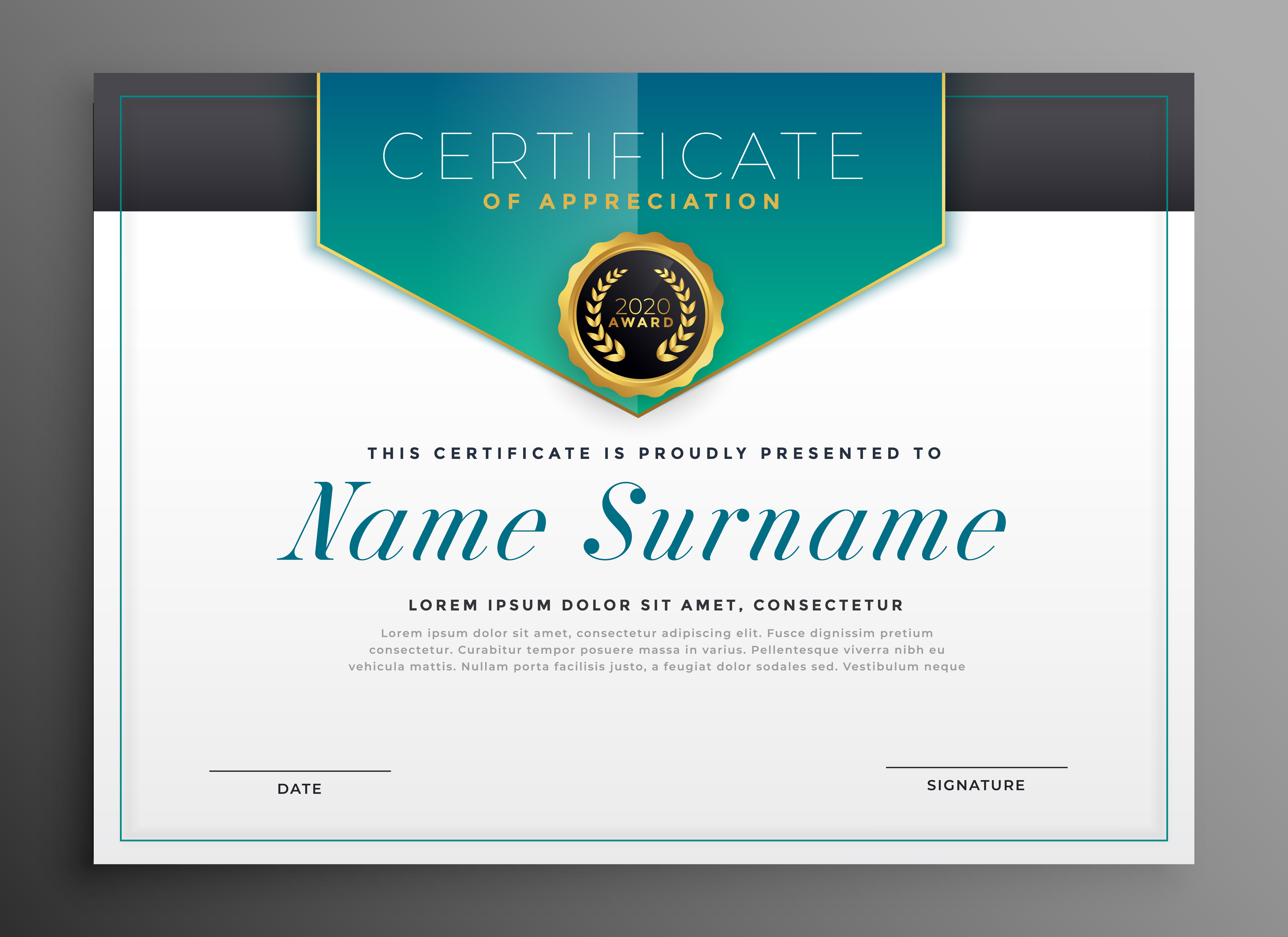 free certificate design template