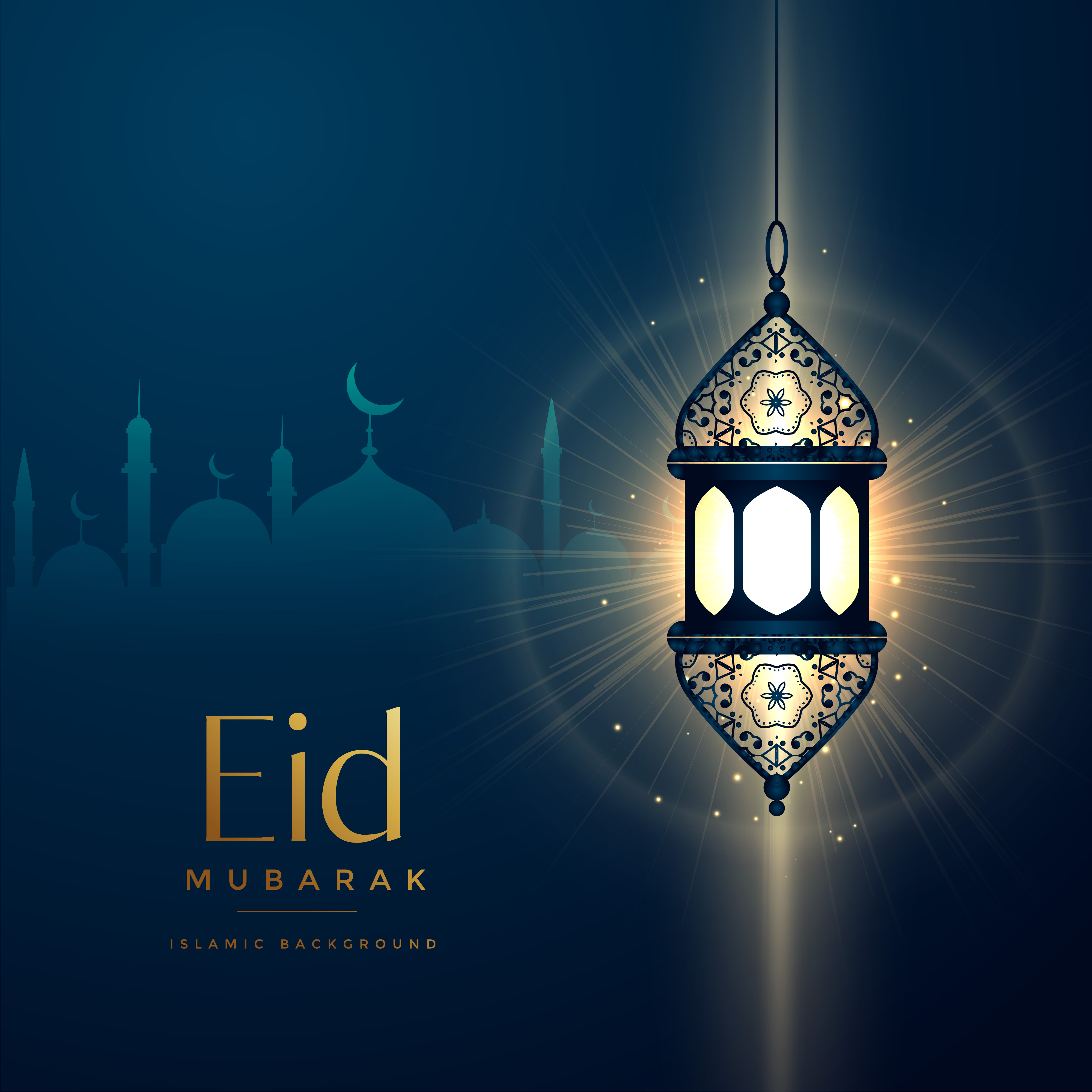 Glowing lantern design for eid festival - Download Free 