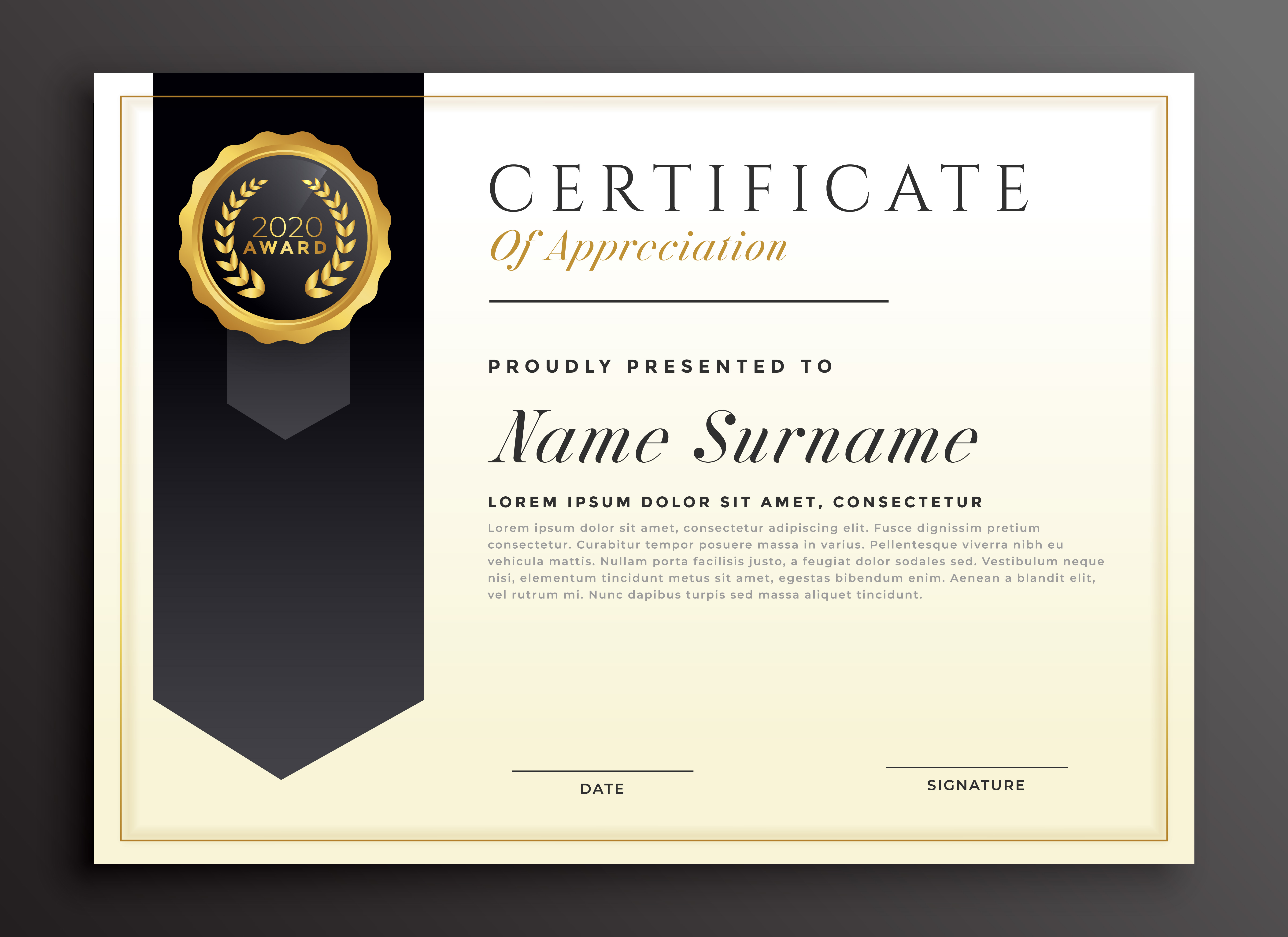 School Award Certificate Template