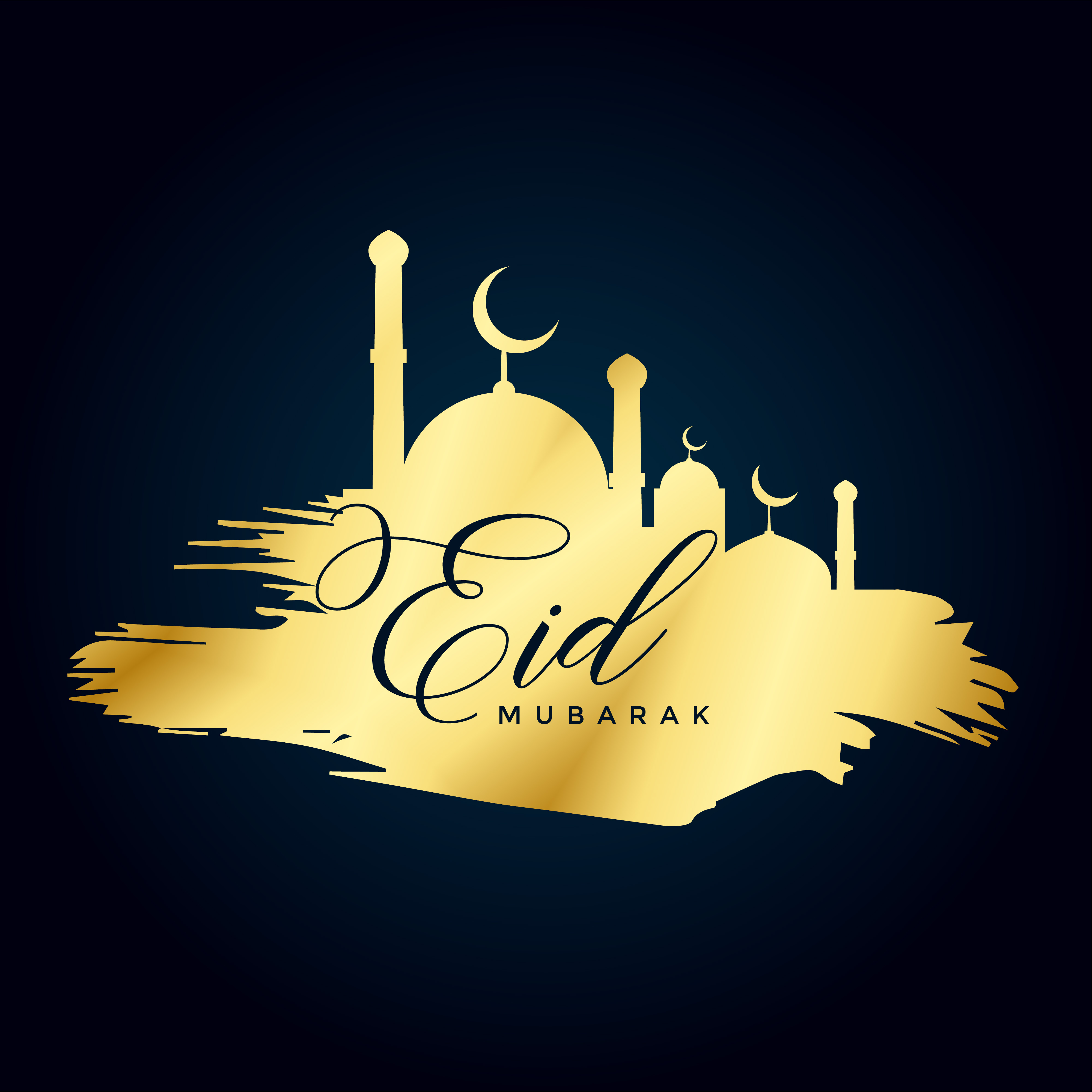 shiny golden eid  mubarak  background Download Free Vector  