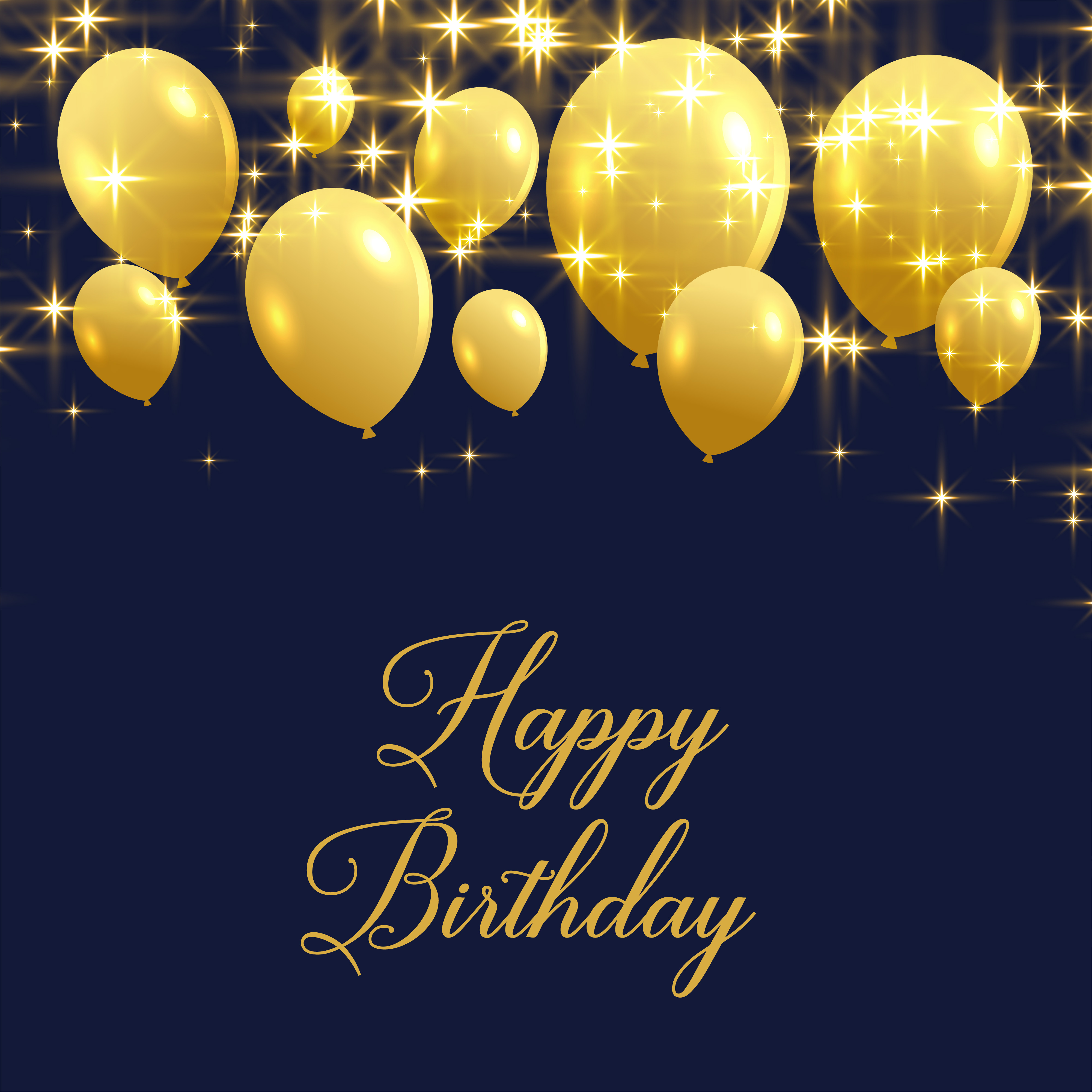 Download Gold Happy Birthday Png Background Gif