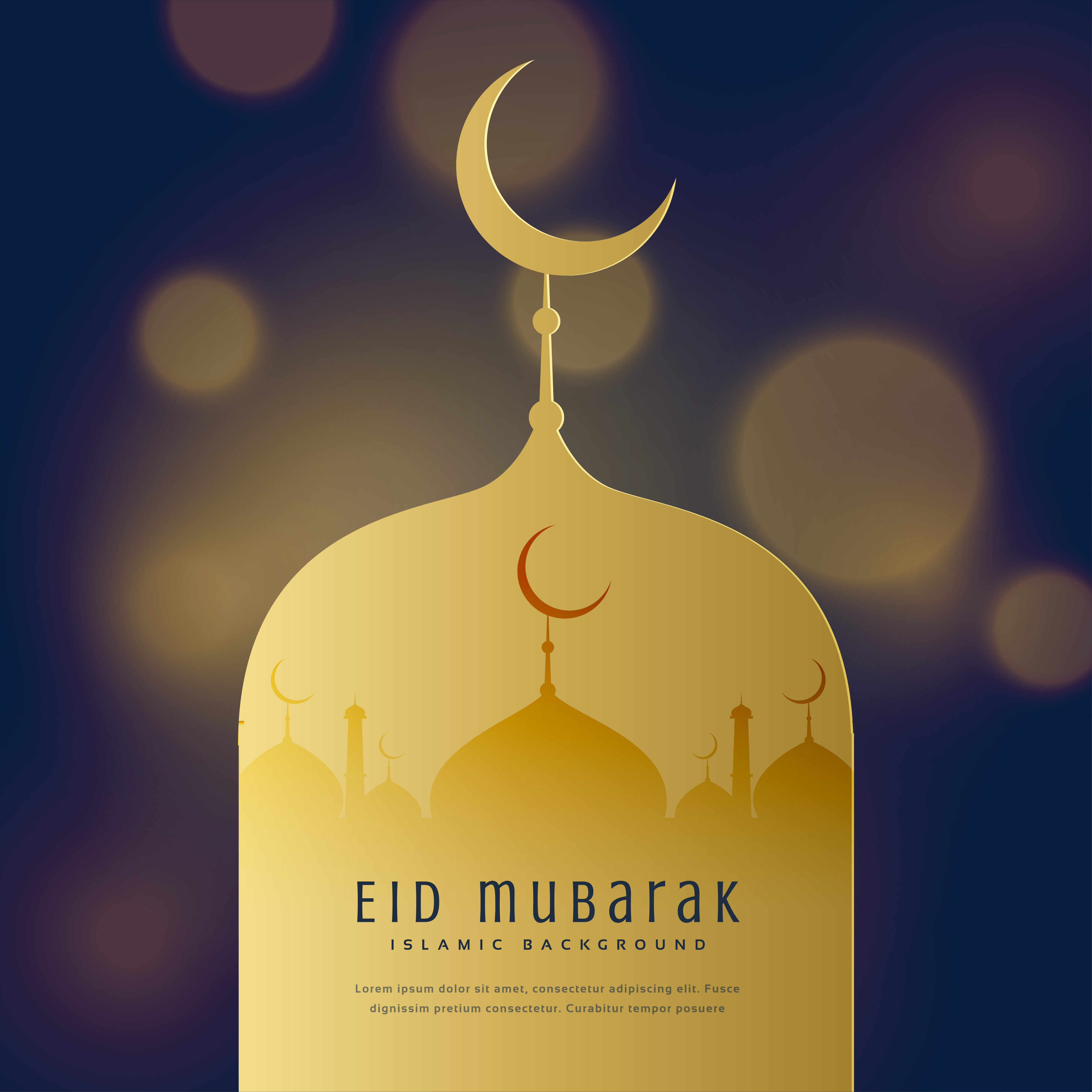 Eid mubarak greeting card design background - Download 