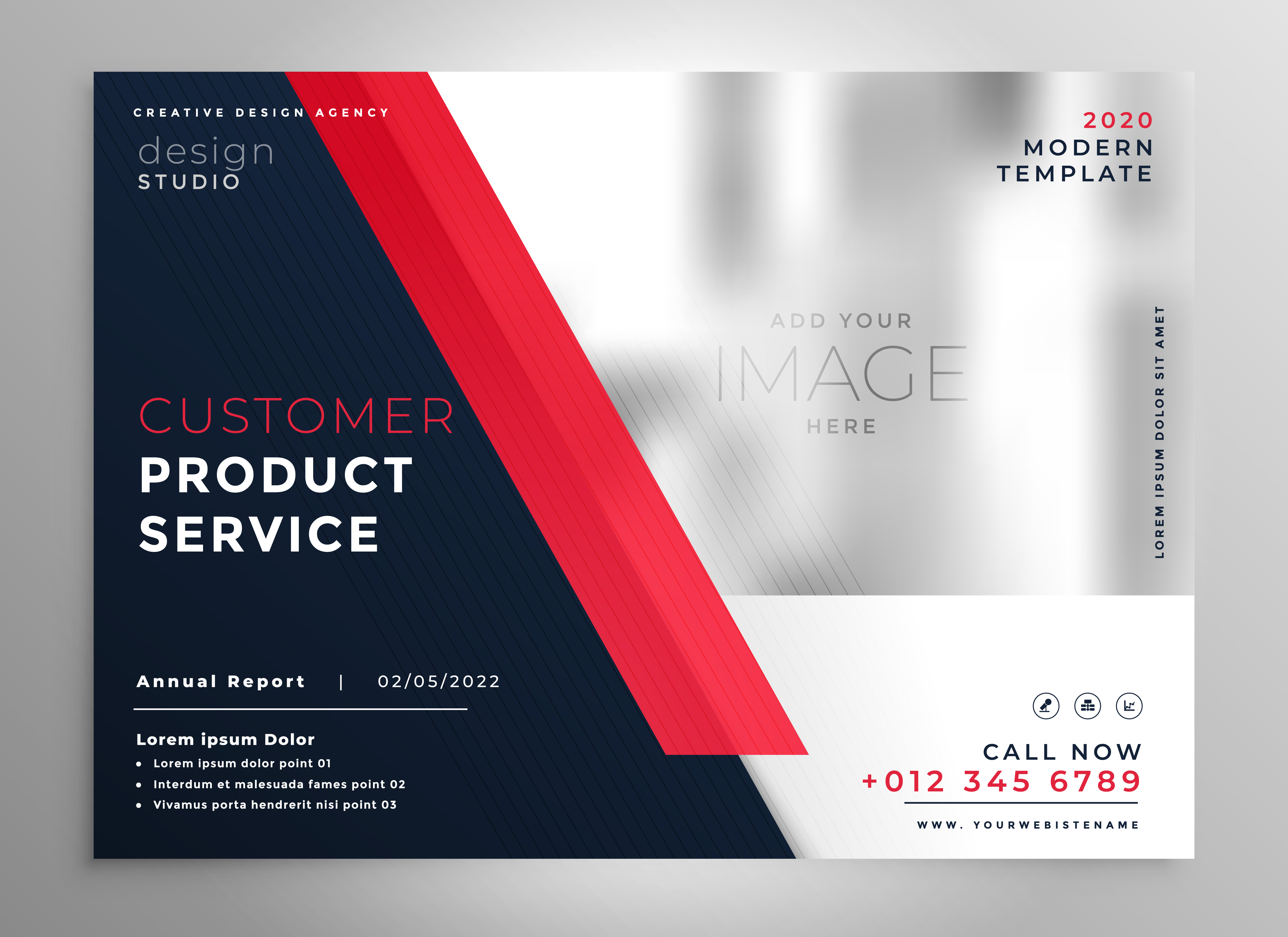 presentation flyer vector