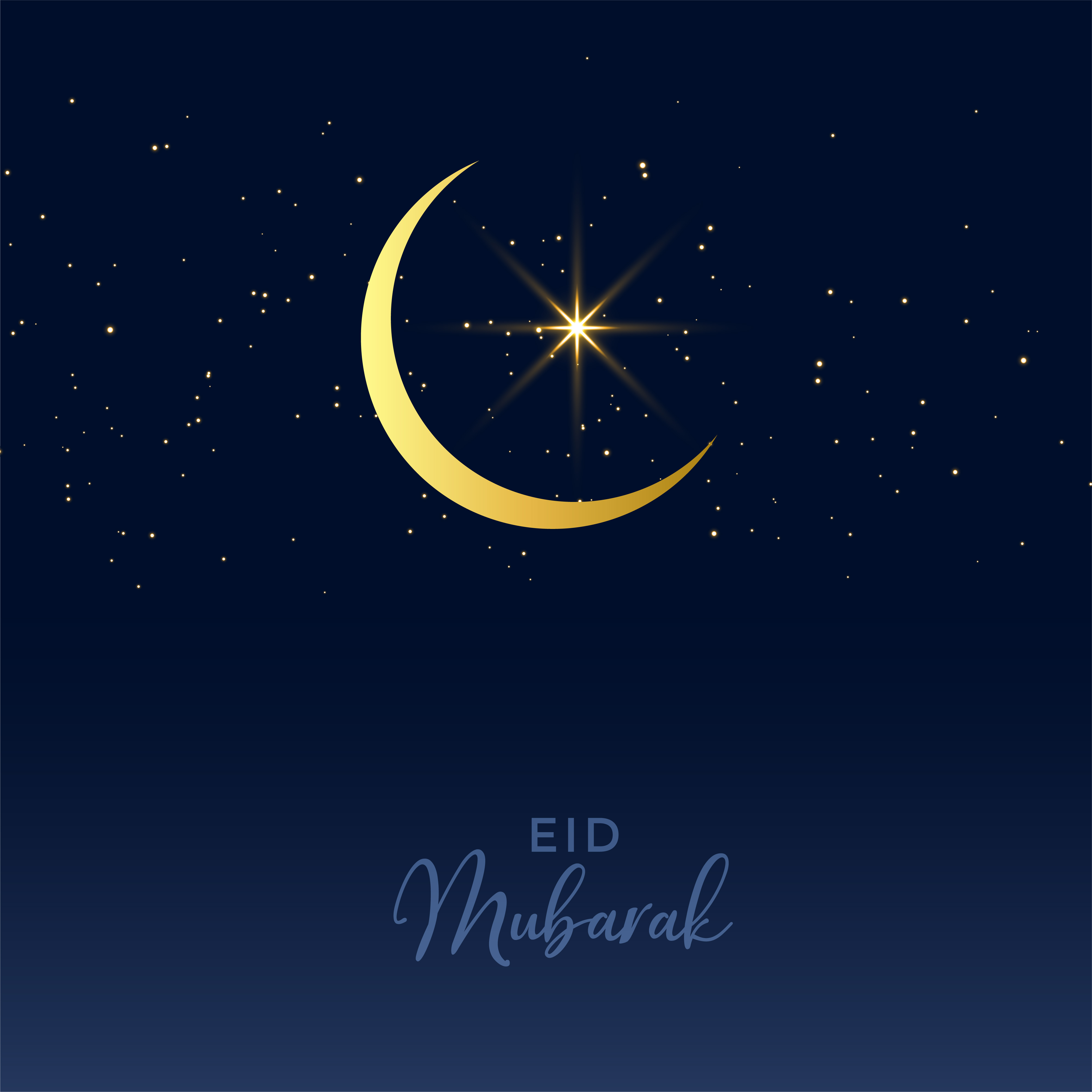 Eid mubarak festival design with moon and star - Download  Eid mubarak festival design with moon and star - Download