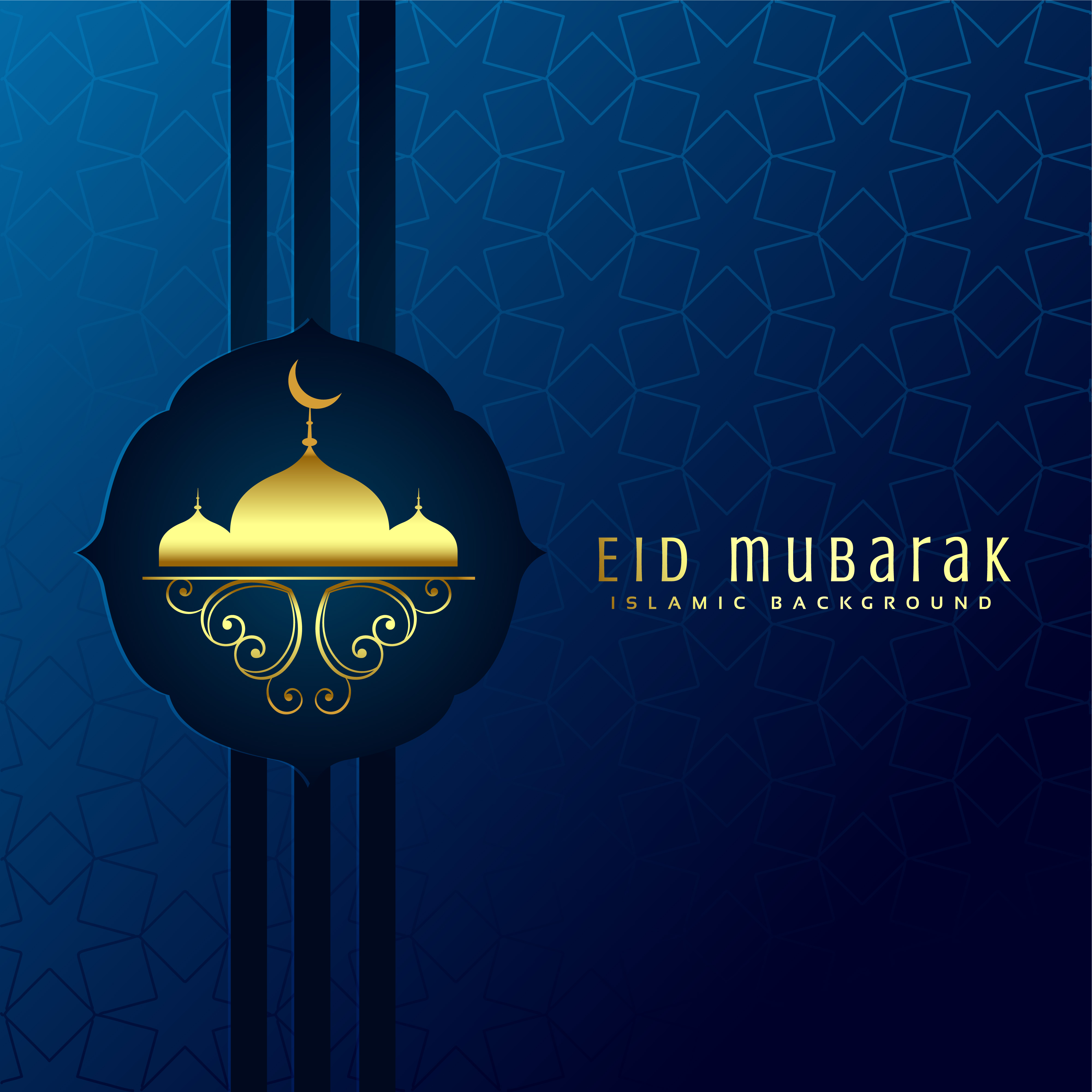 Beautiful eid mubarak design background - Download Free 