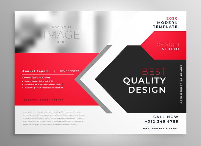 creative business flyer in red black design download free vector