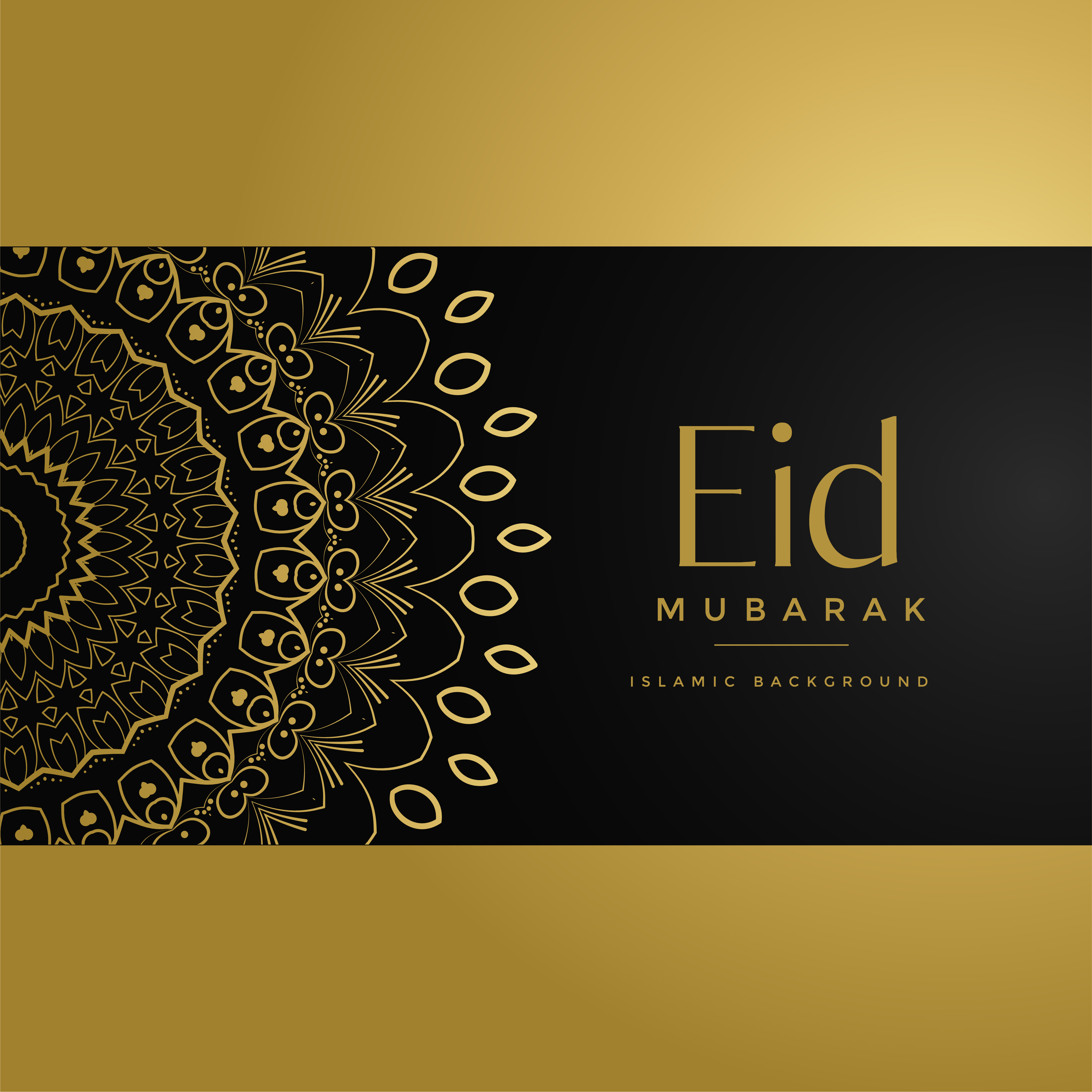 Islamic eid festival golden background - Download Free 