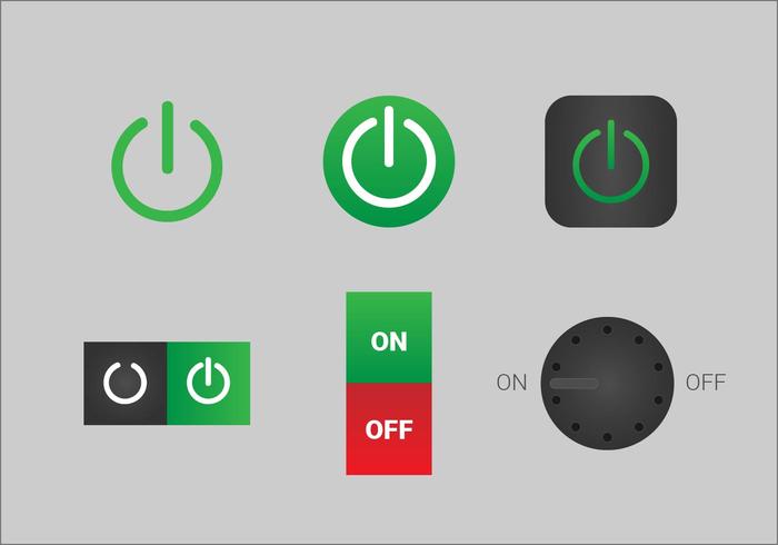 On Off button vectors