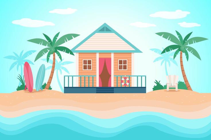 vector de playa