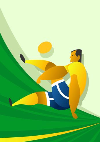 Brazilian Soccer Characters In Action vector