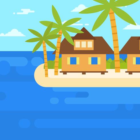 Ilustración de Vector de Beach Resort