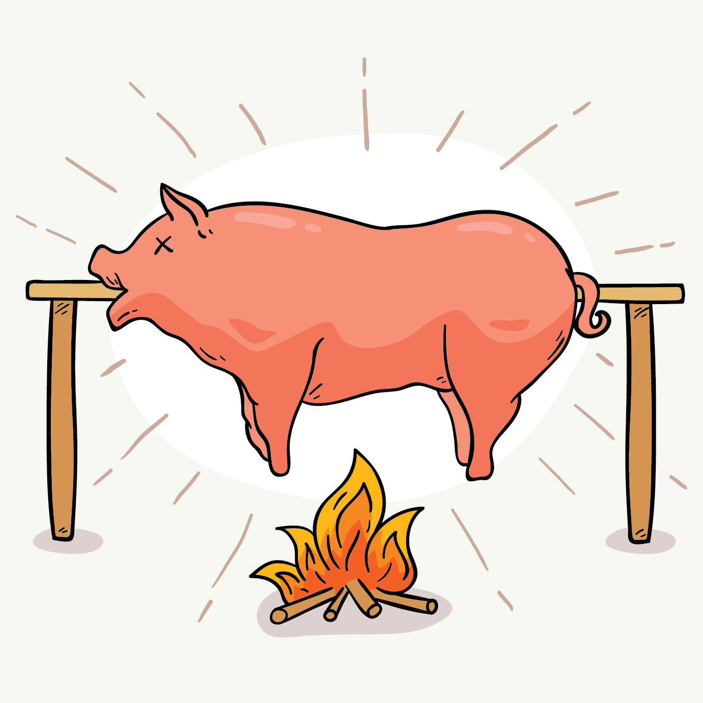 Pig Roast Vector 205937 Vector Art at Vecteezy
