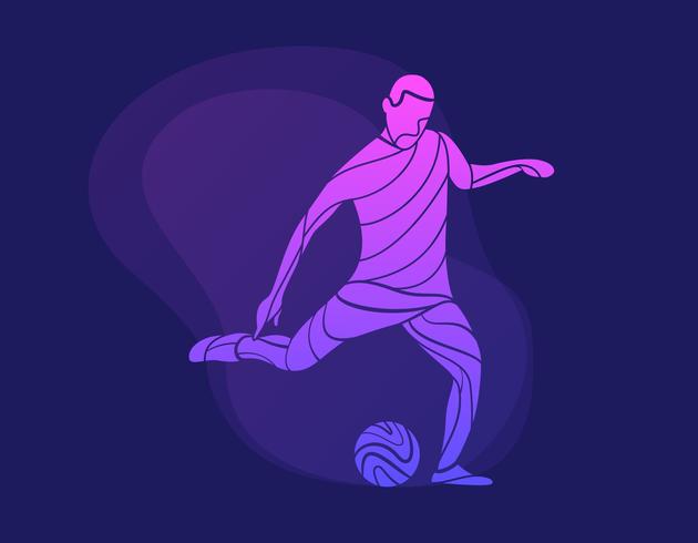 Awesome Abstract Soccer Player Vectors