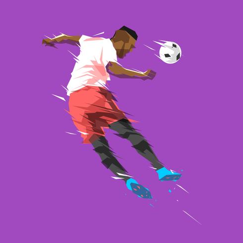 Heading Abstract Soccer Player Vector