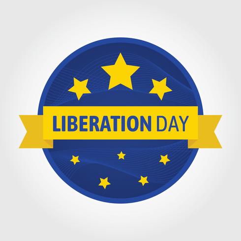 Liberation Day Badge vector