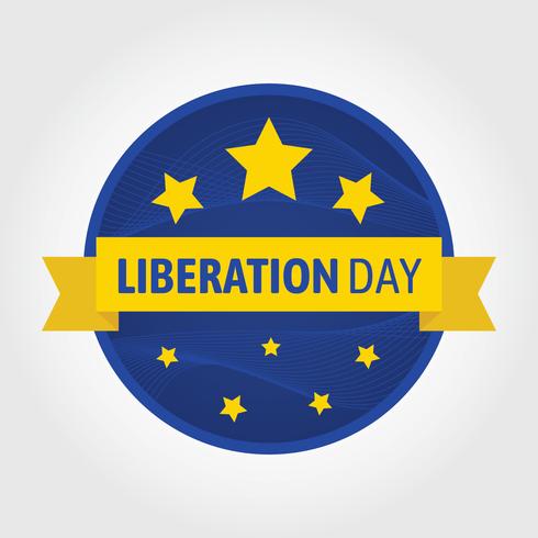 Insignia del Día de la Liberación vector