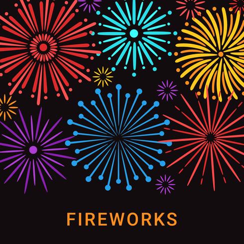 Fireworks Background Vector