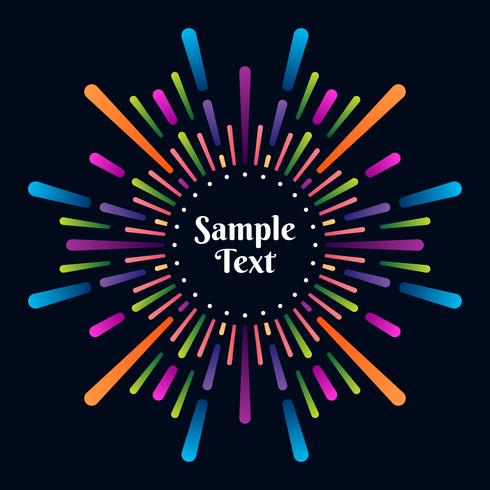 Firework Design On Dark Background vector