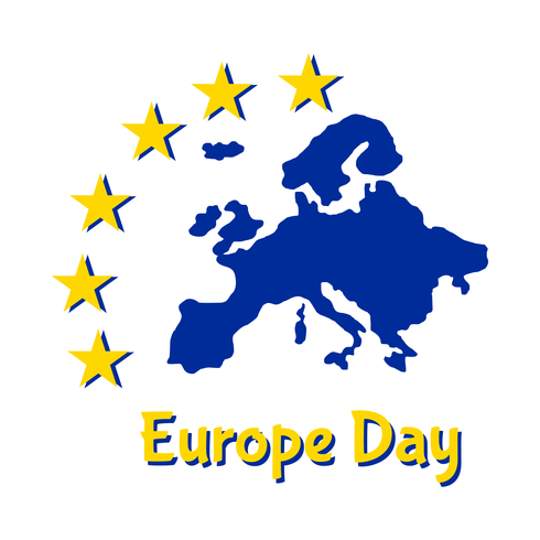 Europe Day Celebration Background vector