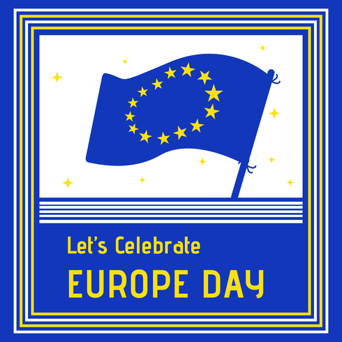 Fondo de celebración del día de Europa vector