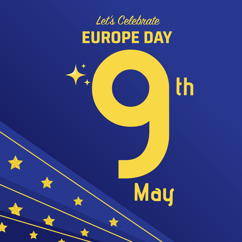 Fondo de celebración del día de Europa vector