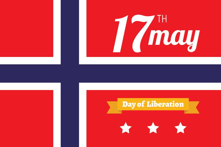 Norwegian Day of Liberation Background vector