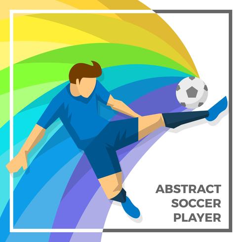 Flat Abstract Soccer Player Vector