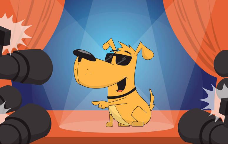 Vector Posing Dog Illustration