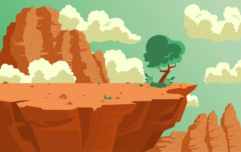 Ilustración de vector desierto paisaje