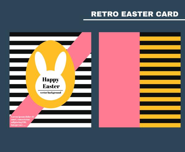 Retro Easter Card Vector