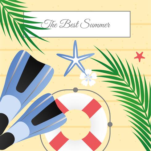 Vector Summer Greeting Card Design