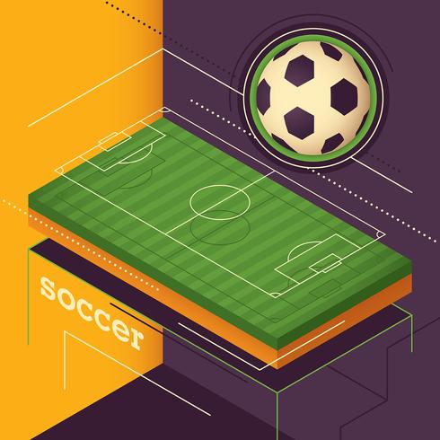 isometric soccer vector