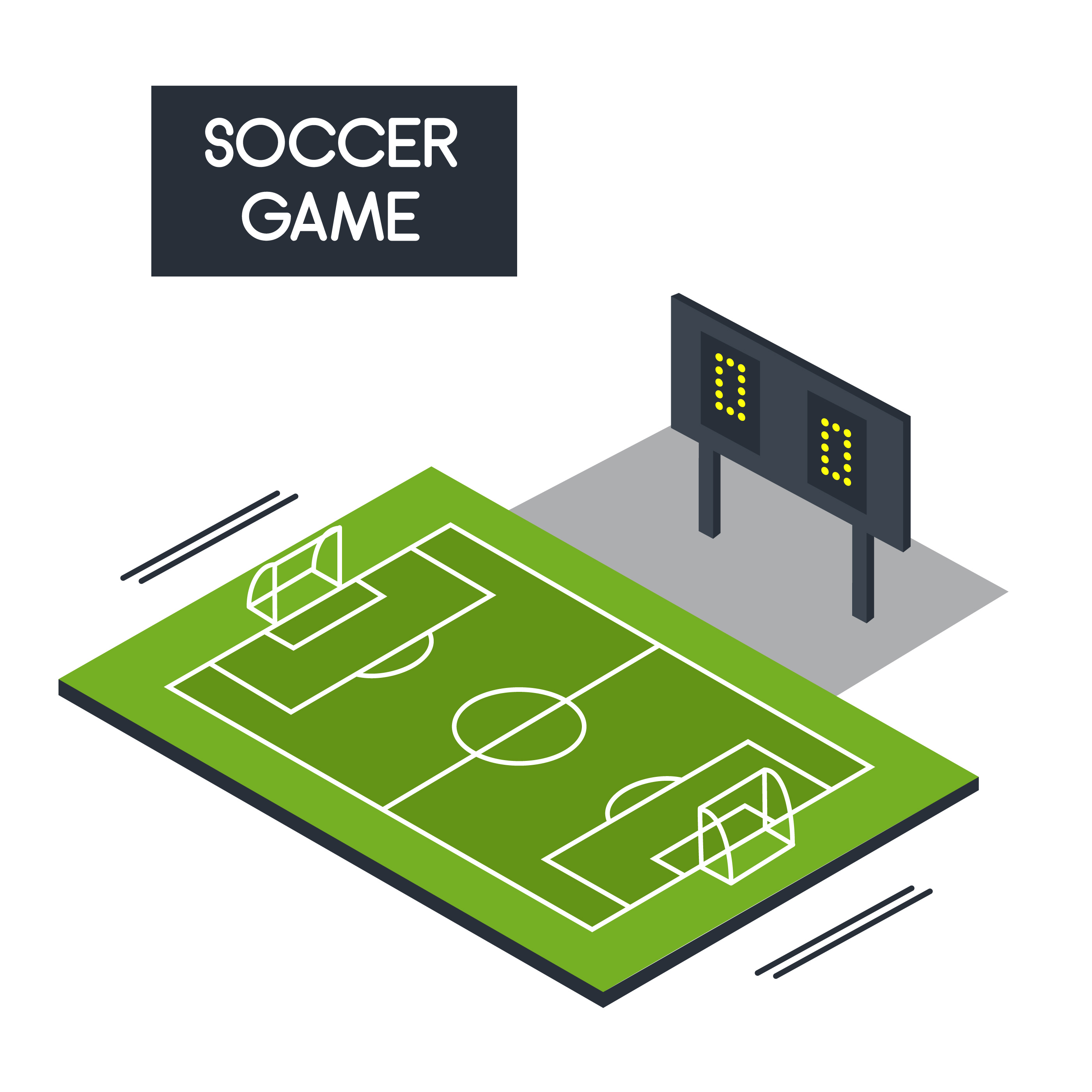 Isometric Soccer Pitch Vector 206079 Vector Art at Vecteezy