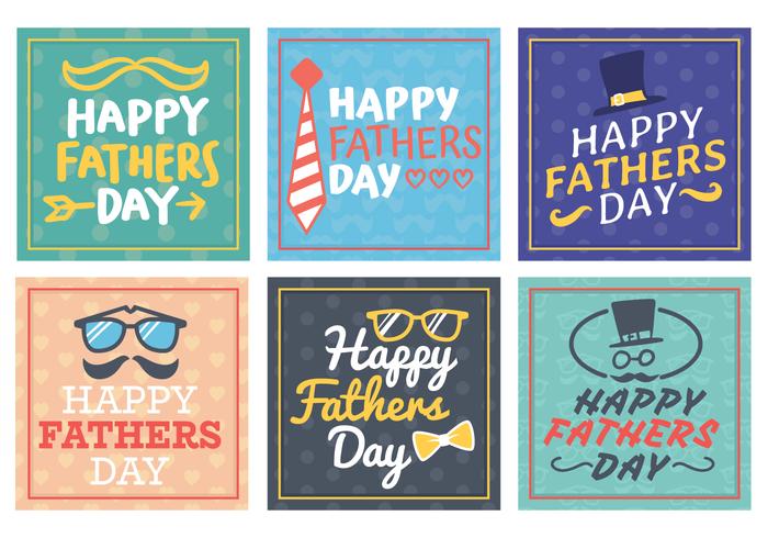 Happy fathers day greetings card vector