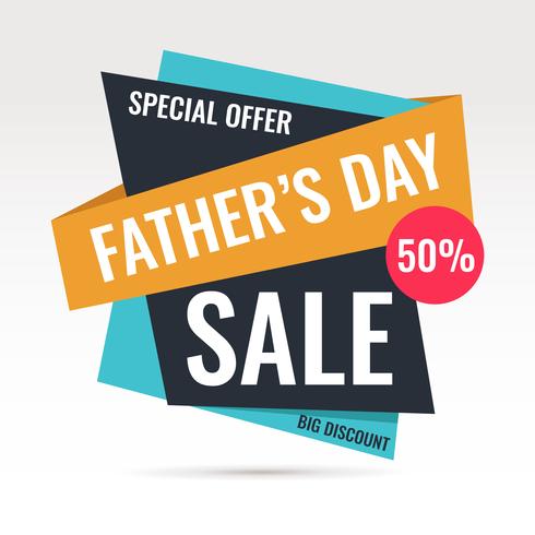 Father’s Day Sale Banner Vector