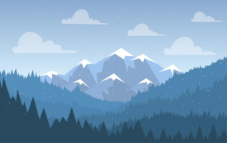 Ilustración de paisaje de vector