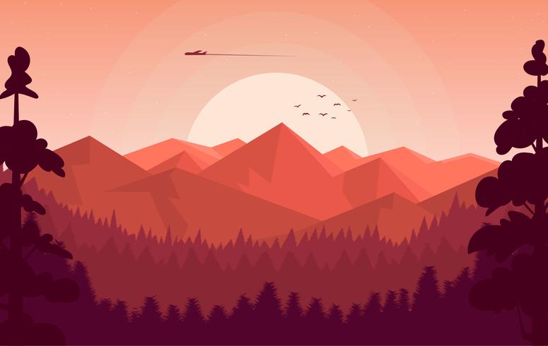 Ilustración de paisaje de vector